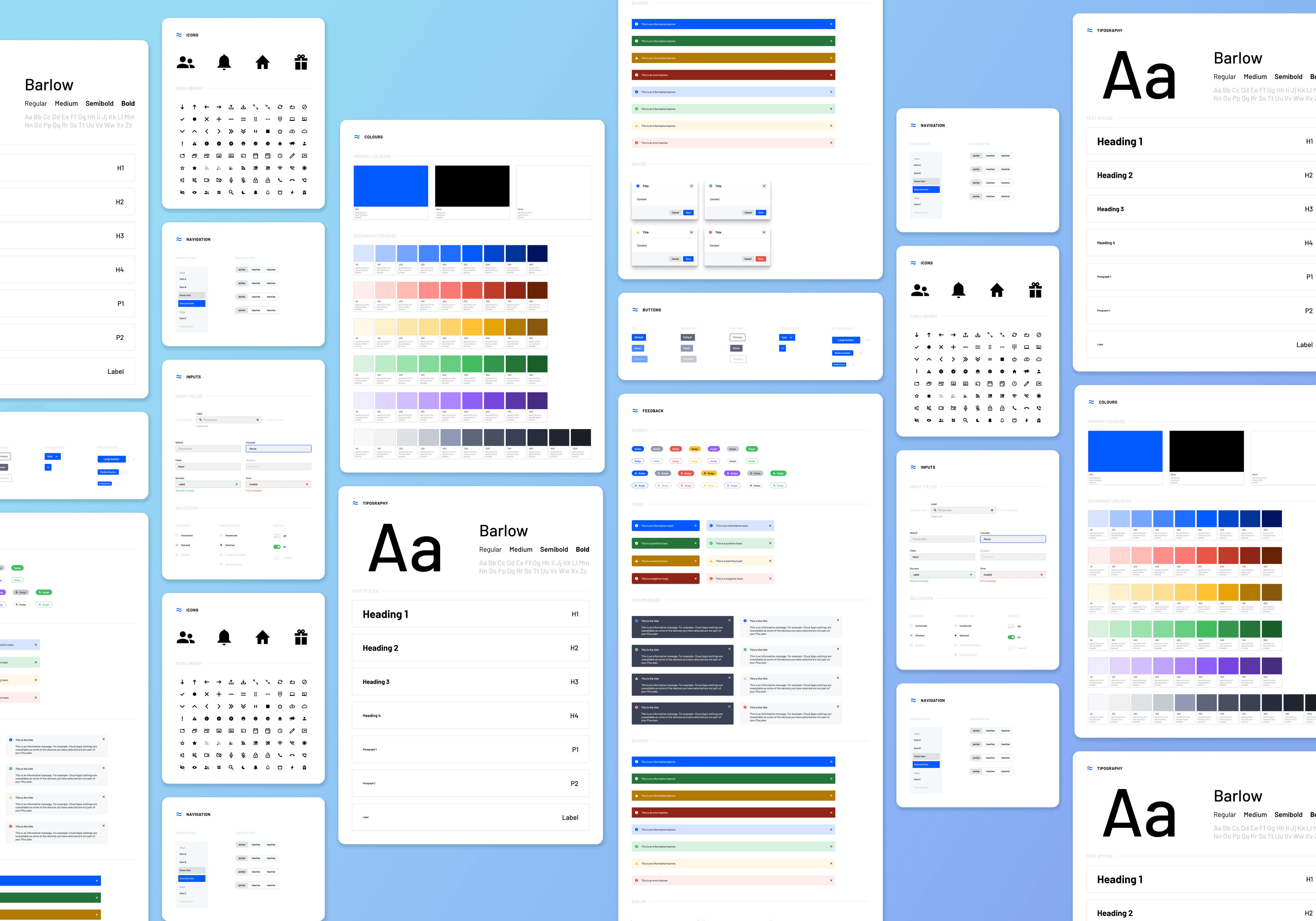 Image of some parts of a design system I built.